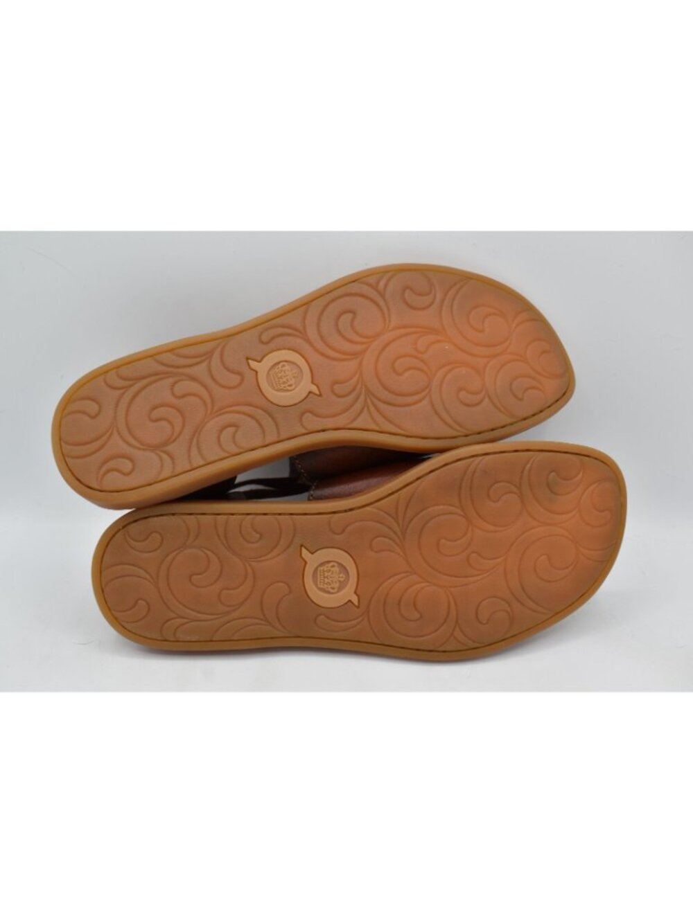 Born Women 8 Cove Modern Dark Tan Bourbon Full Grain Leather Sandals Shoes Flats - Picture 5 of 11